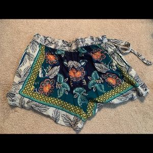 Patterned Flowy Shorts